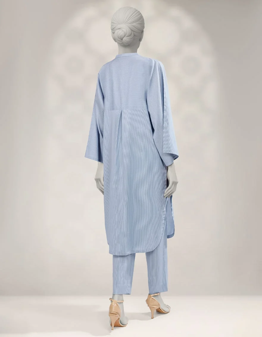 BLUE TEXTURED CO-ORD SET