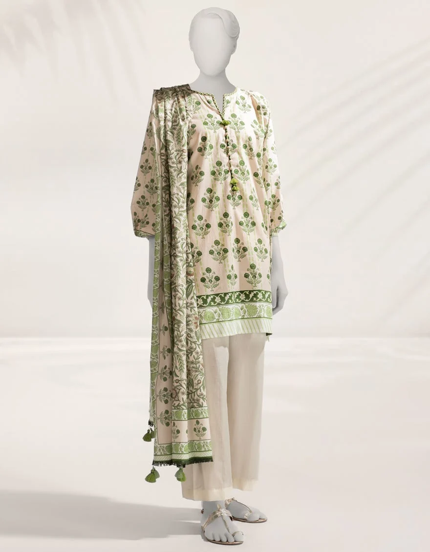 MULTICOLOR DIGITAL PRINTED CAMBRIC UNSTITCHED 2PC