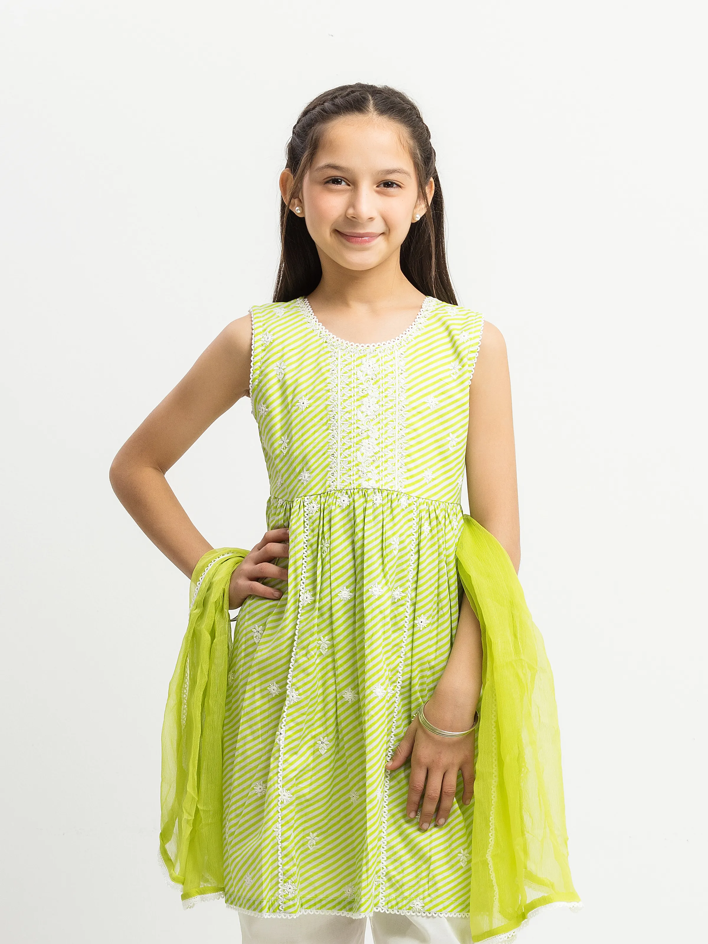 Embroidered Cambric Suit - EGTKE5-70987-3P