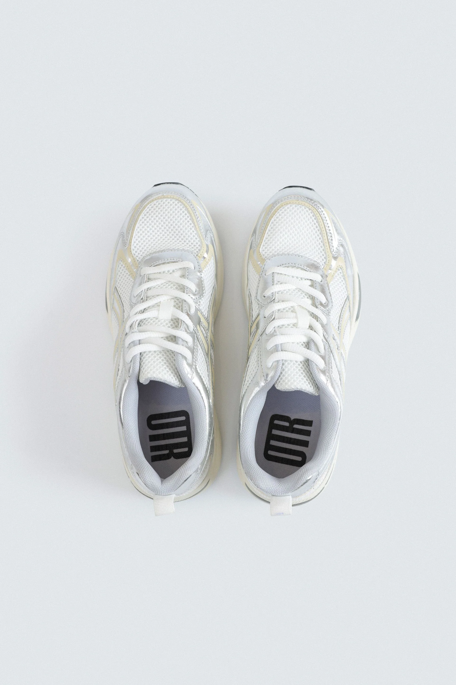 Metallic Mesh Sneakers