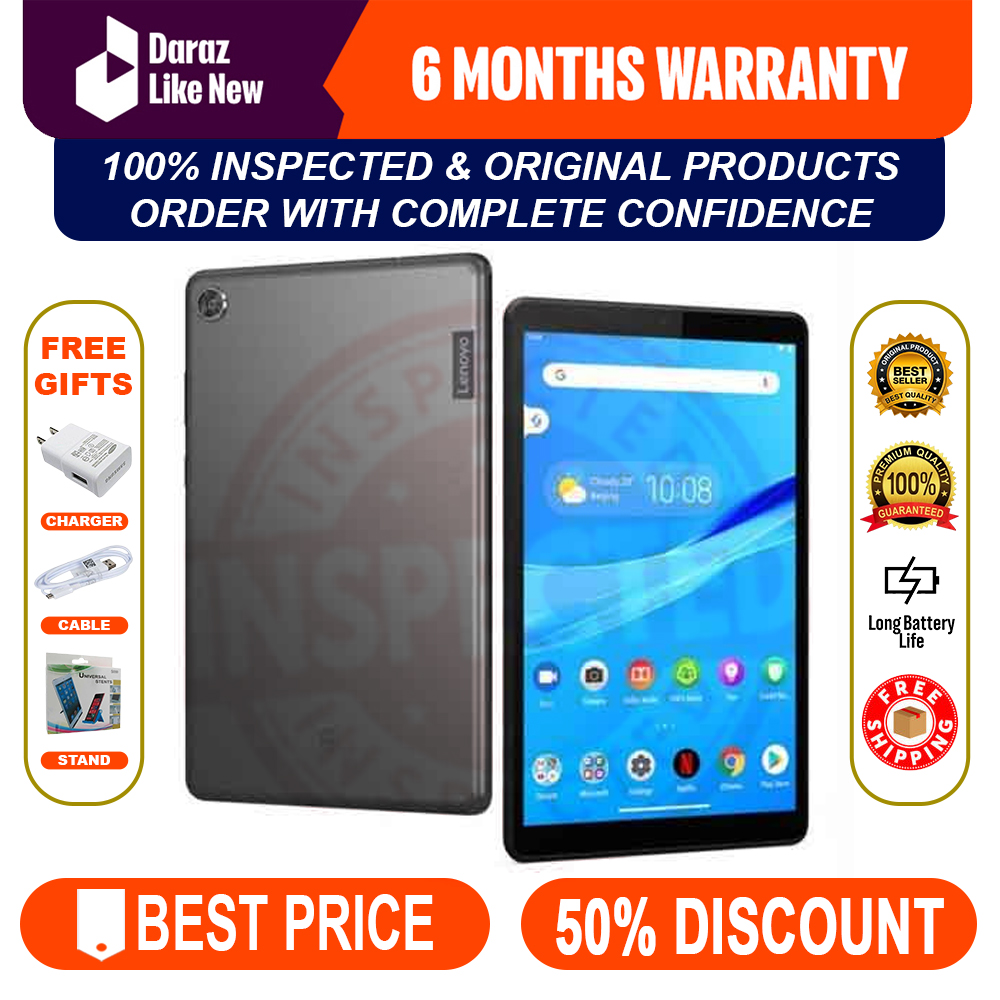 Tab - Lenovo M8 HD 8' Inch Tablet | 100% INSPECTED | 2GB RAM | 16GB ROM(STORAGE) | 5000mAh Battery | Top Rated | Gaming Tablet | BEST FOR ADULT AND KIDS BOTH | Just Like New Condition | With Box, Char