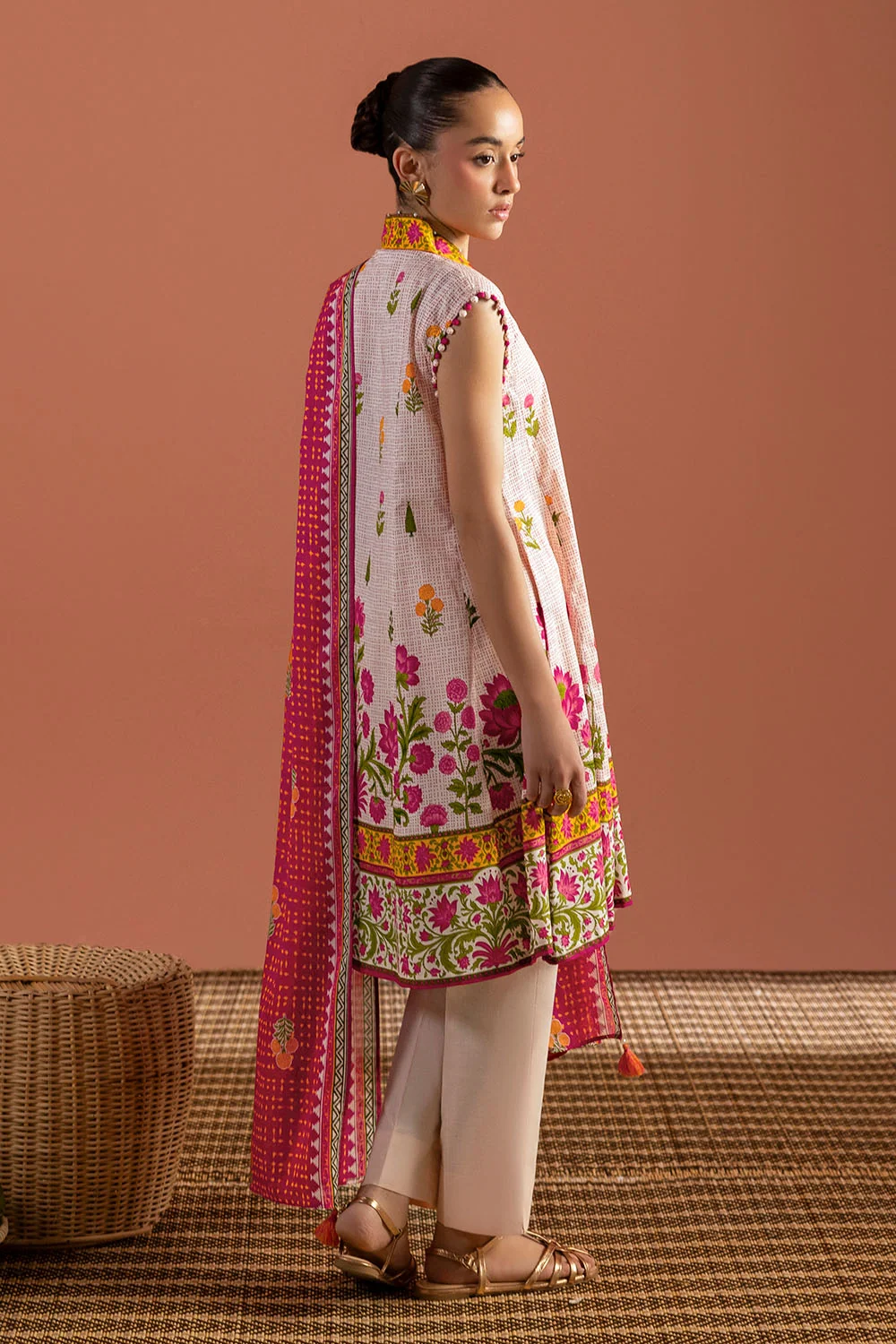 3 Piece Printed Lawn Suit with Dupatta