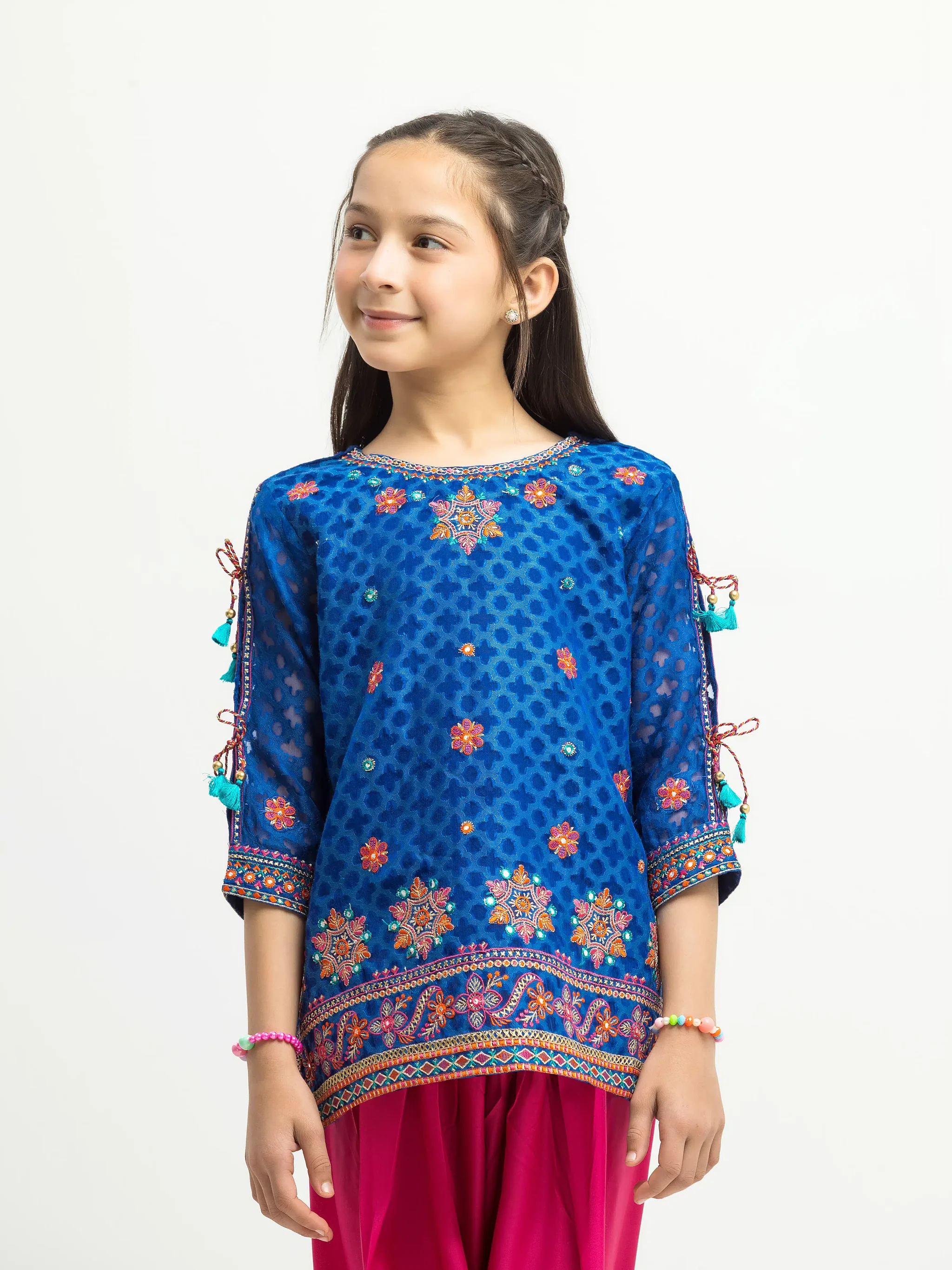 Embroidered Self Jacquard Co-Ord Set
