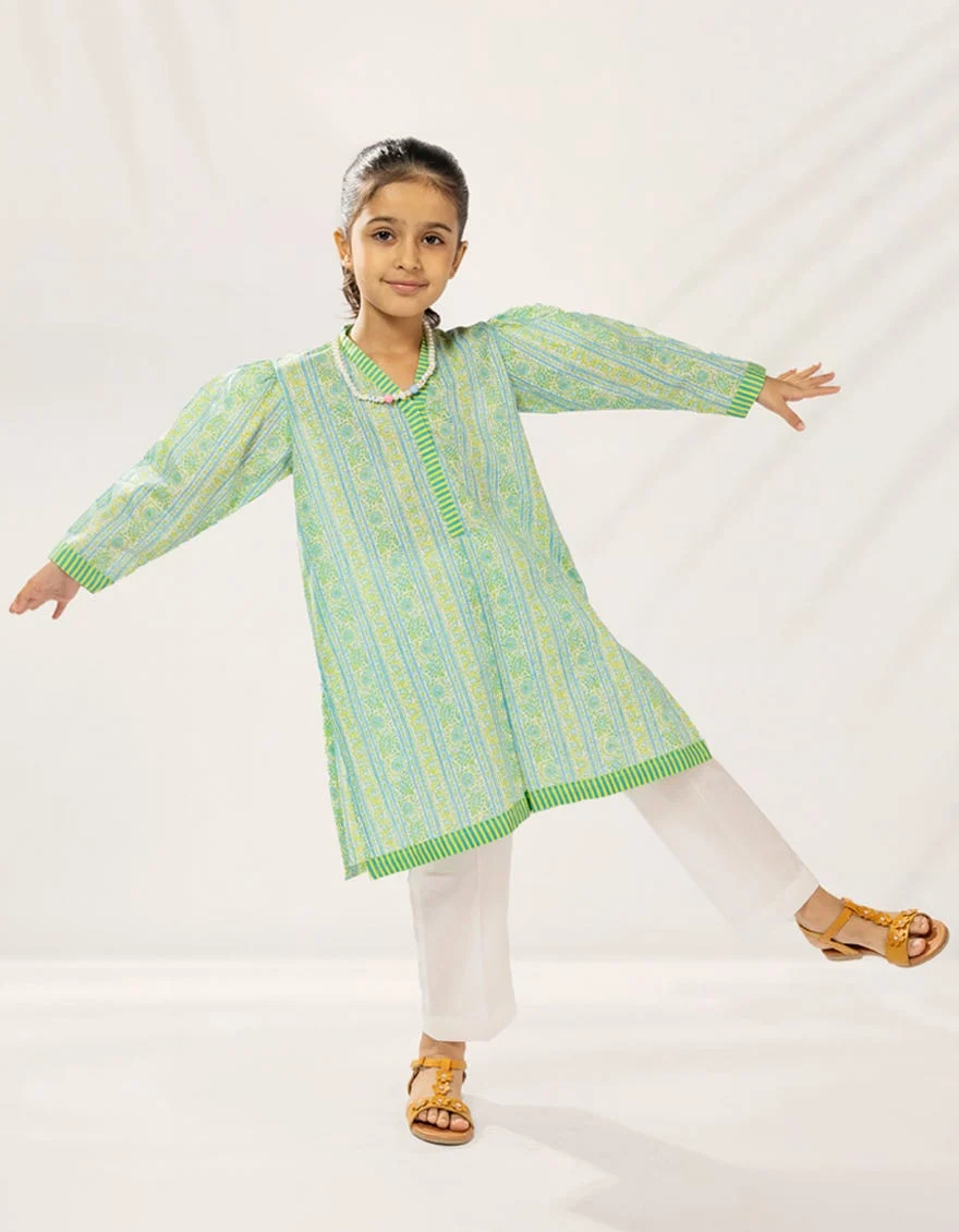 MULTICOLOR PRINTED LAWN KURTA
