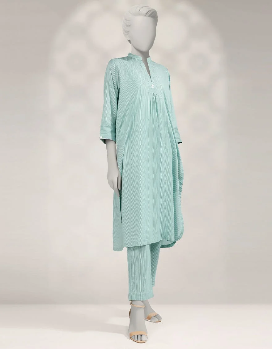 GREEN TEXTURED CO-ORD SET