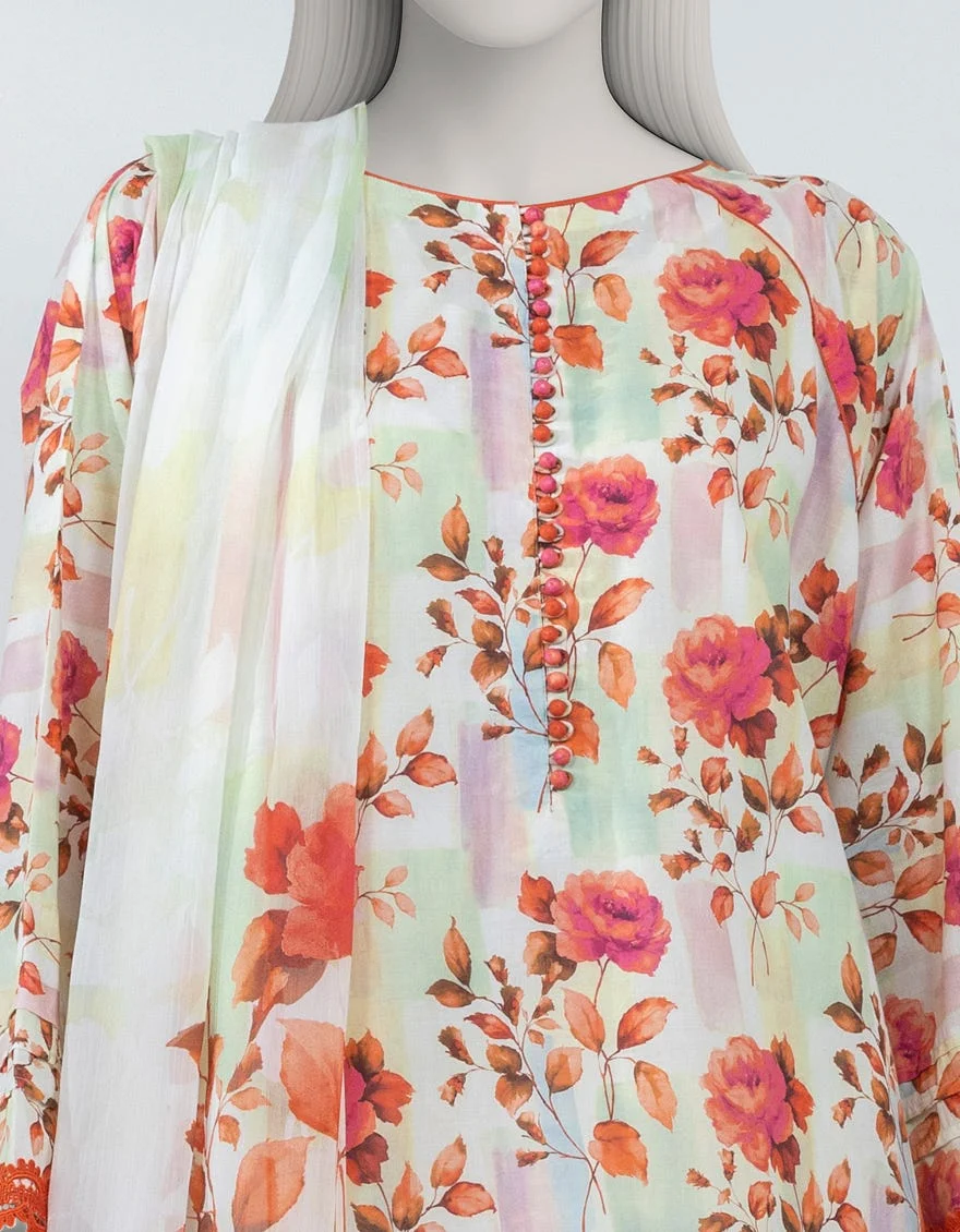 MULTICOLOR CHIFFON PRINTED UNSTITCHED 2PC