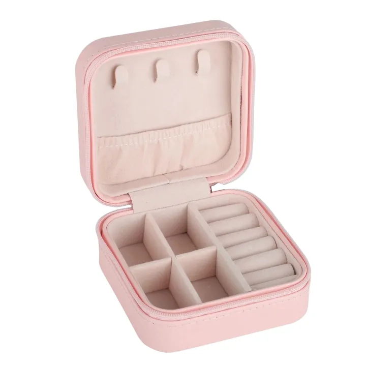 Leather Travel Jewelry Organizer Box for Women – Portable Storage Case for Hair Accessories & Rings – Classic Style – All Season