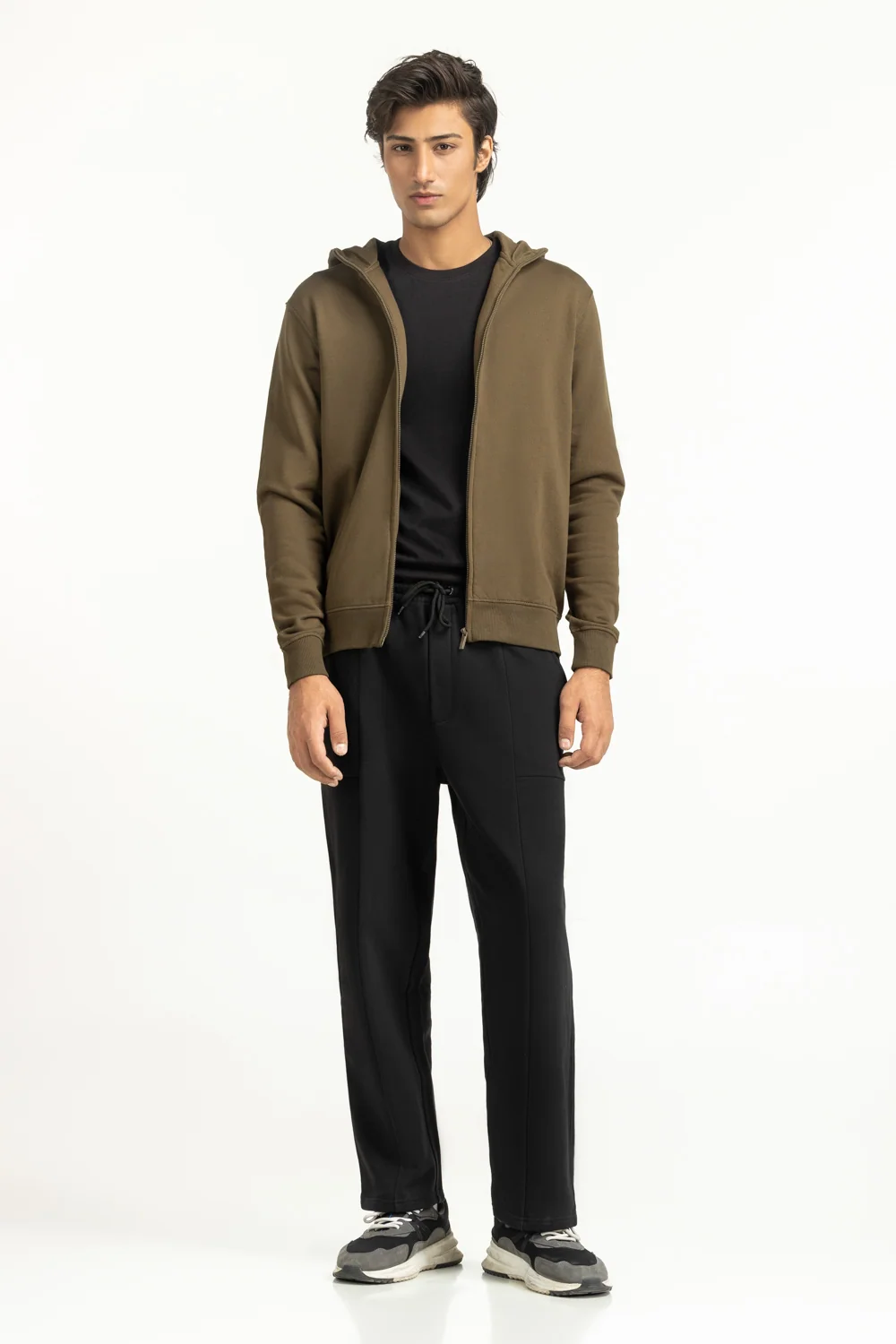 Regular Fit Hooded Zipper