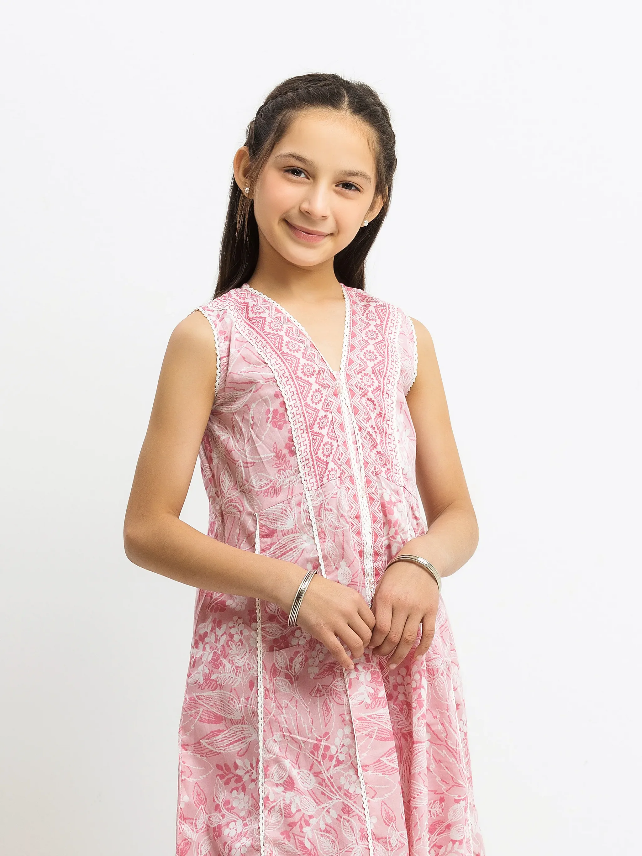 Printed Lawn Gharara Suit