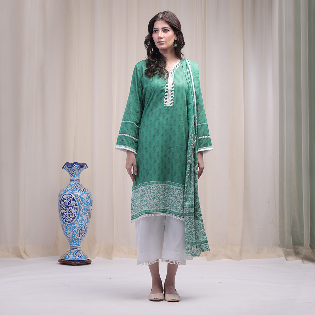 Maahru - Unstitched 2 Piece Suit For Women & Girls - Style Shades
