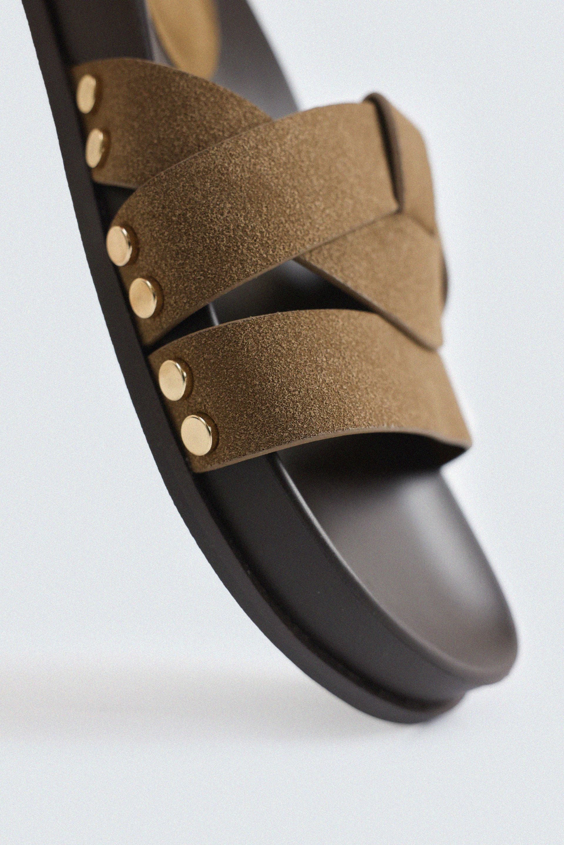 Suede Criss-Cross Flats